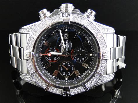 custom diamond breitling jewelry|Breitling diamond watches for men.